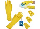 Kotarbau® Set Di 3 Guanti Da Lavoro Guanti Monouso Guanti In Gomma Giallo Taglia M Guanti Protettivi Guanti Monouso Guanti In Gomma Guanti In Lattice Guanti In Gomma Guanti In Nitrile Pulizia