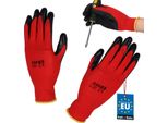 Kotarbau® Guanti Da Lavoro Guanti Antiscivolo Rivestiti In Lattice Taglia 8 Rosso Uomo Officina Accessori Guanti Invernali Giardinaggio Guanti Da Lavoro Donna