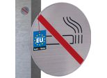 Kotarbau® Cartello Divieto Di Fumo ⌀ 7 Cm Rotondo In Acciaio Inox Cartello Divieto Di Fumo Autoadesivo Cartello Non Fumatori Adesivo Divieto Di Fumo Divieto Di Fumare