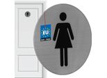 Kotarbau® Cartello Wc ⌀ 7 Cm Acciaio Inox Cartello Rotondo Signore Argento Pittogramma Ospite Cartelli Porta Wc Decorazione Wc Cartello Porta Wc Cartello Porta Wc Autoadesivo Cartello Porta Wc Adesivo Porta