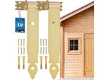 Kotarbau® Set Di 2 Cerniere Per Persiane Oro 400 Mm Cerniere A Croce Cerniera Per Porta In Acciaio Zincato Cerniera Per Porta In Legno Cerniera Per Persiana In Legno Cerniere Per Porte Pesanti Cerniera Ad Angolo Cerniere Per Porte Cerniera Per Persiane Con Morsetti Set
