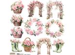 Stickers Adesivi Decorativi Scraplove - Rose Rosa 1