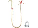 Succebuy G80 Catena Con Gancio A J, 5/16" X 6', Catena Di Traino Da 5400 Libbre Con Gancio A J Con Gambo Da 15"", Gruppo Rtj E Gancio Di Presa, In Acciaio Per Uso Intensivo Per Il Recupero Di Traini"