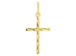 KreuzanhäNger Amor "2013504", Gold (Gelbgoldfarben), SchmuckanhäNger, Damen, Gelbgold 375, 0,29 G, Made In Germany
