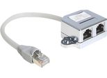 Delock 65441 Delock Adapter Rj45->2X RJ45 St/Bu 0.15M 1Xethernet 1Xisdn
