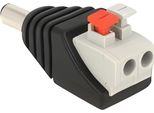 Delock Adapter Dc 5,5 X 2,1 Mm Stecker Drucktasten 2 Pin