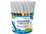 Giotto Pennarelli Turbo Maxi Punta Larga 5Mm - Set 48 Pezzi