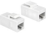 Delock 86379 Keystone Delock Modul RJ45 -> RJ45 Cat6 Utp Bu/Bu Weiß