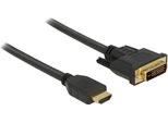 Delock 85653 Delock Kabel Hdmi > Dvi 24+1 Bidirektional 1.50M Schwarz
