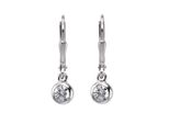 Paar OhrhäNger Zeeme "Silber 925 Rhodiniert Mit WeißEn Zirkonia-Steinen 22Mm Lang", Weiß (Weiß, Weiß), Ohrringe, Damen, One-Size, Silber 925 (Sterlingsilber)