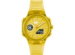 Quarzuhr LACOSTE LC33, gelb, Armbanduhren, Herren, Armbanduhr, Herrenuhr, Silikonarmband, analog, digital