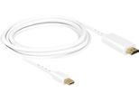 Delock 83708 Displayport Kabel Delock Mini Dp -> Hdmi St/St 3.00M Weiß