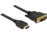 Delock 85656 Delock Kabel Hdmi > Dvi 24+1 Bidirektional 5.00M Schwarz