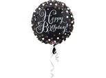 Palloncino In Foil Standard Sparkling Birthday Rotondo S55 Confezionato Da 43 Cm