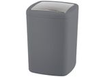 Kosmetikeimer WENKO Barcelona, grau (anthrazit), B:20,5cm H:28,5cm T:20,5cm, Kunststoff, Mülleimer, Kosmetikeimer