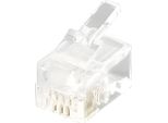 Equip Telefon-Stecker RJ9 /4P4C Ungeschirmt 100Stk Transp.