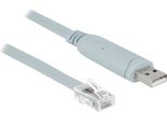 Delock Adapter USB2.0/A St > Seriell RS232 RJ45 St 0.5M Grau