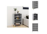 Vidaxl Credenza Grigio Cemento 57X35X90 Cm Materiale Legno - Credenze