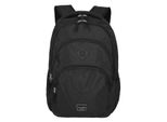 Laptoprucksack TRAVELITE BASICS Melange, Gr. B/H/T: 31cm x 45cm x 16cm, schwarz, Polyester, unifarben, Basic, Rucksäcke, Freizeitrucksack Arbeitsrucksack Schulrucksack Reiserucksack