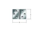 Vormann TüR-Scharnier Breit,B60Xh40Mm Gerollt Edelstahl,Rostfrei (010504040)