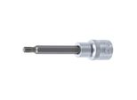 BGS Bit-Einsatz 4161, LäNge 100 Mm, Antrieb Innenvierkant 12,5 Mm (1/2"), Keil-Profil (FüR Ribe) M6 ; BGS Technic)