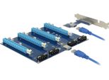 Delock 41427 Delock Riser Karte Pci Express X1 > 4 X Pcie X16 60Cm Usb