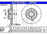 Ate Disco Freno Articolo: 24.0125-0158.1