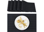 Set Da Tavola Relaxdays 18 Pezzi Nero