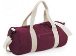 Bagbase Borsone / Borsa Da Viaggio, 20 Litri (2 Pezzi/Confezione) BC4425 (Taglia Unica) (Bordeaux/Bianco Sporco)