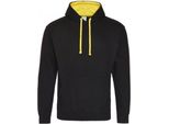 Felpa Con Cappuccio Awdis / Felpa Con Cappuccio RW165 (2XL) (Nero/Giallo Sole)