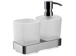 Emco Porte-Verre Loft Et Distributeur De Savon Liquide, ModèLe Mural, Chromé, 053100100, 053100100