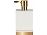 Distributore Di Sapone Spirella "Roma"" Distributore Di Sapone Liquido In Porcellana 300Ml Bianco/Oro"