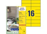 Etichette Inkjet/Laser/Copiatrice 105X37Mm Pu=5X1600 Pezzi Giallo
