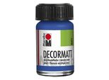 Marabu 1401 39 052 Decormatt Acrilico, Blu Medio 052, 15 Ml