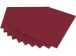 10X Folia 6122 Cartone Fotografico - 50 X 70 Cm, Rosso Scuro