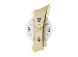 Ams 9397 Orologio Da Parete Al Quarzo Moderno Curvo Dorato Con Ottone E Vetro