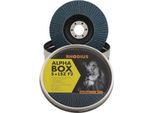 Disco Da Sbavo Rhodius Lsz F2 Box 125X22,23Mm Grana 40 Acciaio Inox Alphaline - 208533