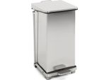 V-Part - Bidone Industriale A Pedale Da 45 Litri - Acciaio Inox - Acciaio Inox Opaco