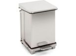 V-Part - Bidone Industriale A Pedale 27 Litri - Acciaio Inox - Acciaio Inox Opaco