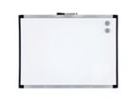 Lavagna Bianca In Acciaio Con Cornice Magnetica In Plastica 585X430Mm Bianco