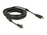 Delock Displayport Kabel Mini Dp -> Hdmi St/St 5.00M 4K +Sch