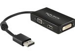 Delock 62656 Delock Displayport/Dvi-D, Hdmi, Vga Adapter 0,16 M Schwarz