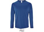 Sols 02071 | Maglietta Sportiva A Maniche Lunghe Da Uomo - Colore: Royal Blue - Taglia: L