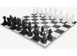 Ubergames - Gioco Degli Scacchi Xl Per Esterni - Fino A 30 Cm - Resistente Ai Raggi Uv - Con Tappetino In Nylon E Lussuosa Borsa Per Il Trasporto