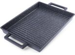 Orion | Pan - Piastra Grill In Alluminio - 43X26 Cm - Granito Antiaderente - Resistente Al Calore - Lavabile In Lavastoviglie