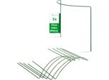 Novatool 5 Supporti Per Arbusti Semicircolari Verdi 70X40X15 Cm 5,5 Mm Ø Supporto Per Arbusti Supporto Per Fiori Supporto Per Piante Supporto Per Fiori Supporto Per Arbusti Supporto Per Arrampicata Supporto Per Arbusti