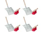 Novaliv 4X Set Di Palette Zincate Elaston Set Di Palette E Spazzole A Mano Set Per Spazzare Set Di Palette E Spazzole A Mano Elaston Spazzola Per Spazzare Accessori Per Caminetto Scopa Per Caminetto Paletta Per Caminetto