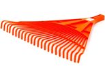 Bradas Rastrello In Plastica, 24 Denti Con Manico In Legno BR-KT-CX24B