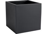 Vivanno Fioriera In Vetroresina Block Cubo, Antracite Opaco - 50X50X50 Cm