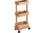 Carrello Da Cucina Wenko Ripiano Laterale Roll Ripiani Scomparti Per Servire Bagno Wc Ospiti
